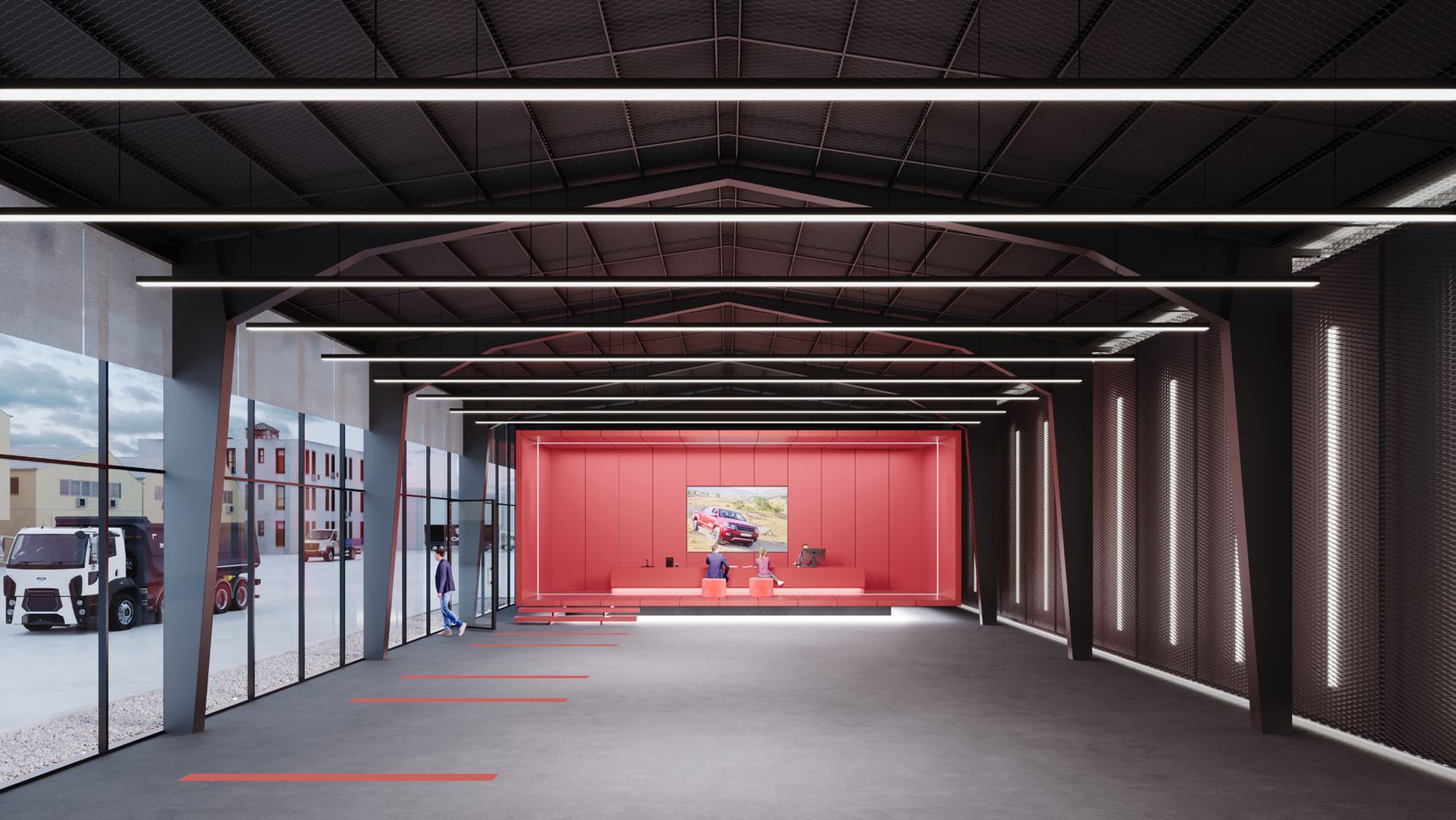 Amico Performance Center – interior view, flexible performance space