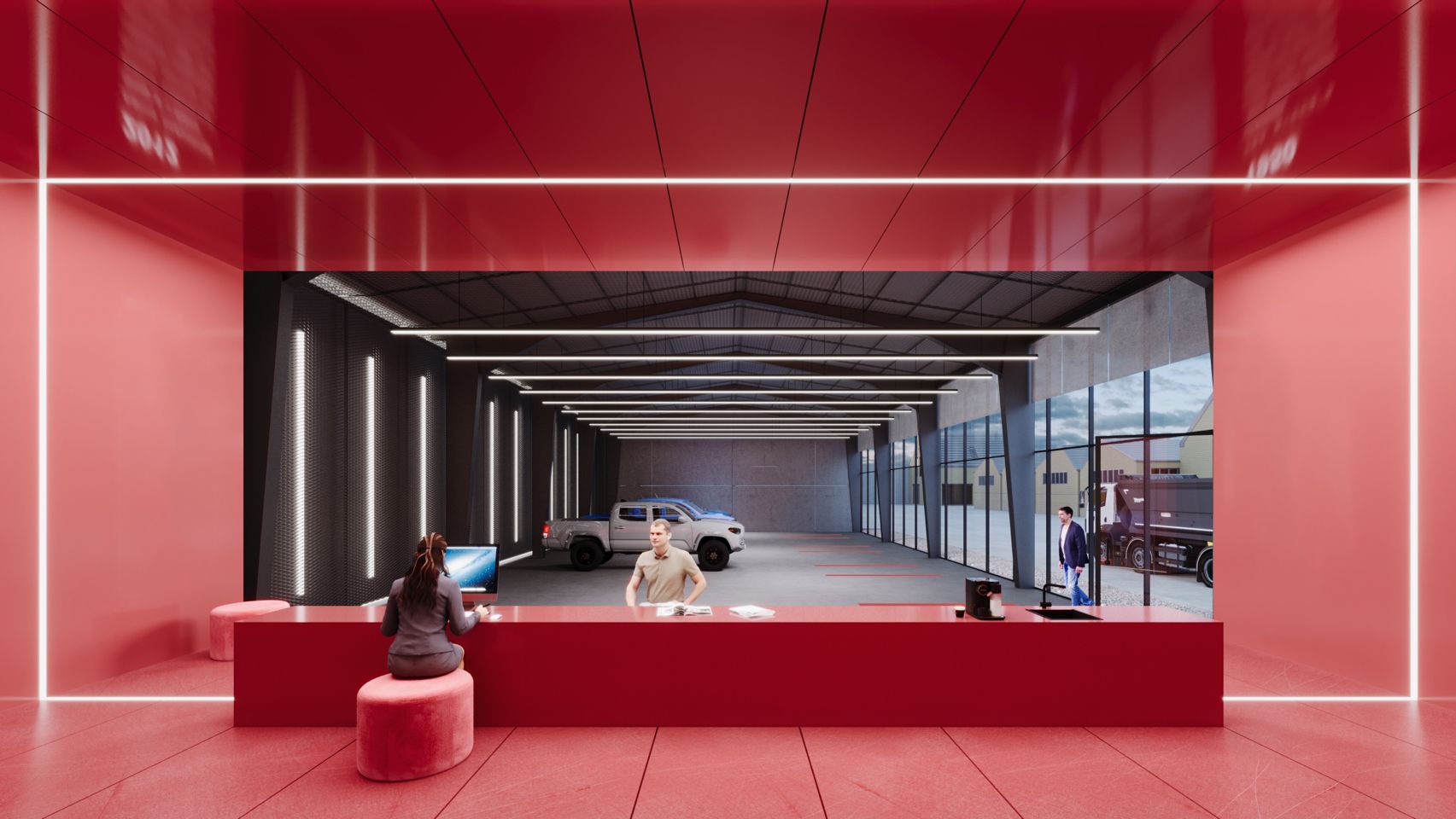 Amico Performance Center – main exterior perspective view