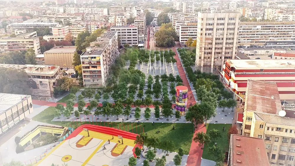 Dobrich city center — overview